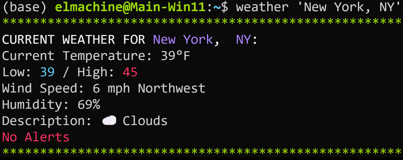 Weather CLI